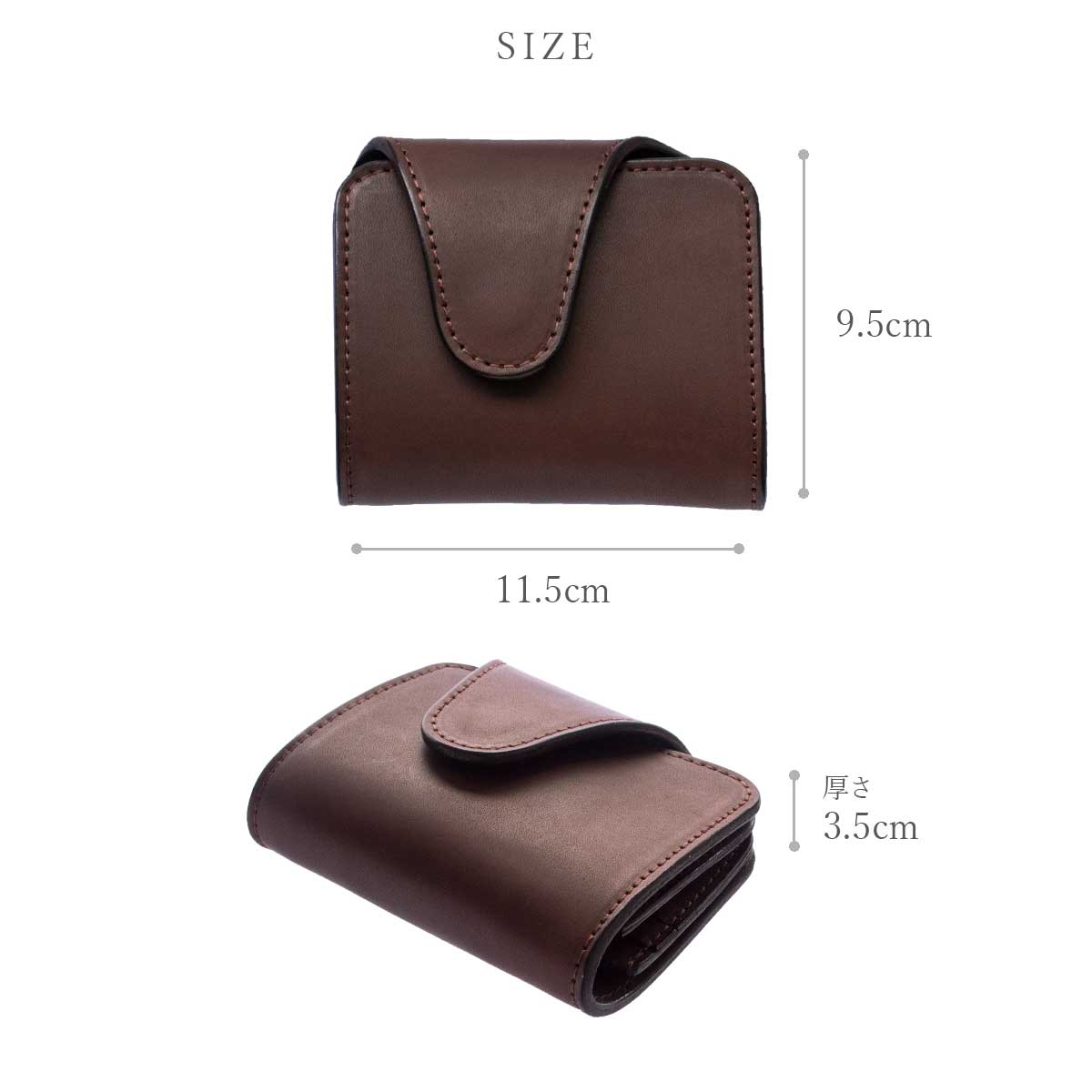 受注生産（〜3ヶ月程度） 【栃木 / ミシバクロップ】 トラッカー二つ折り財布 / WP510