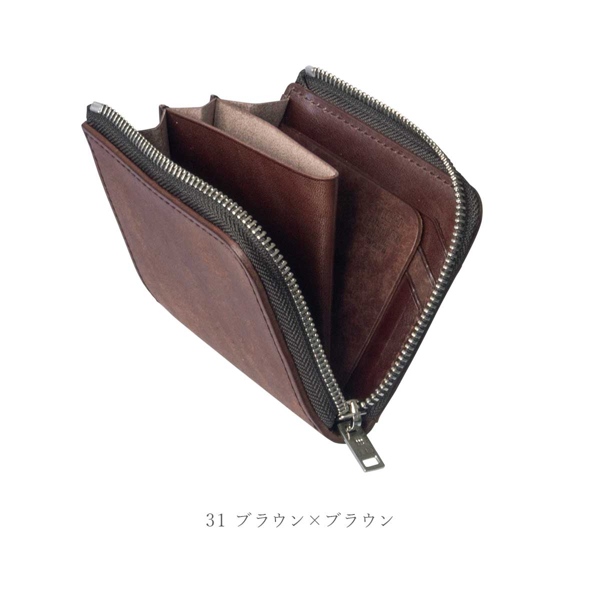 【Pueblo×栃木レザー】 L字ファスナーハーフ財布 ※刻印・カスタム不可 / WP456