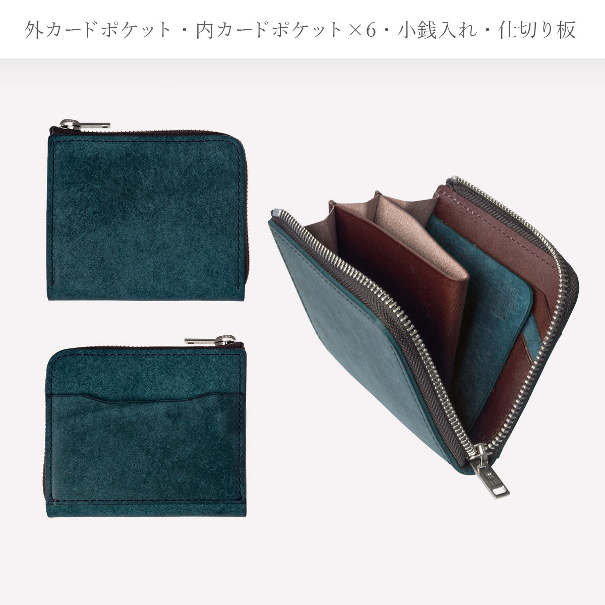 【Pueblo×栃木レザー】 L字ファスナーハーフ財布 ※刻印・カスタム不可 / WP456