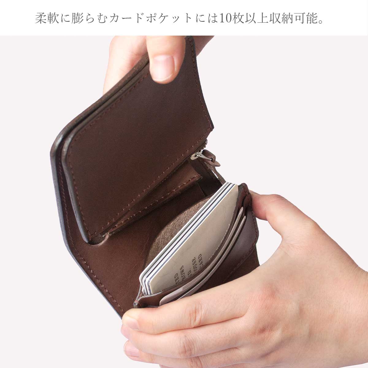 受注生産（〜3ヶ月程度） 【栃木 / ミシバクロップ】 トラッカー二つ折り財布 / WP510