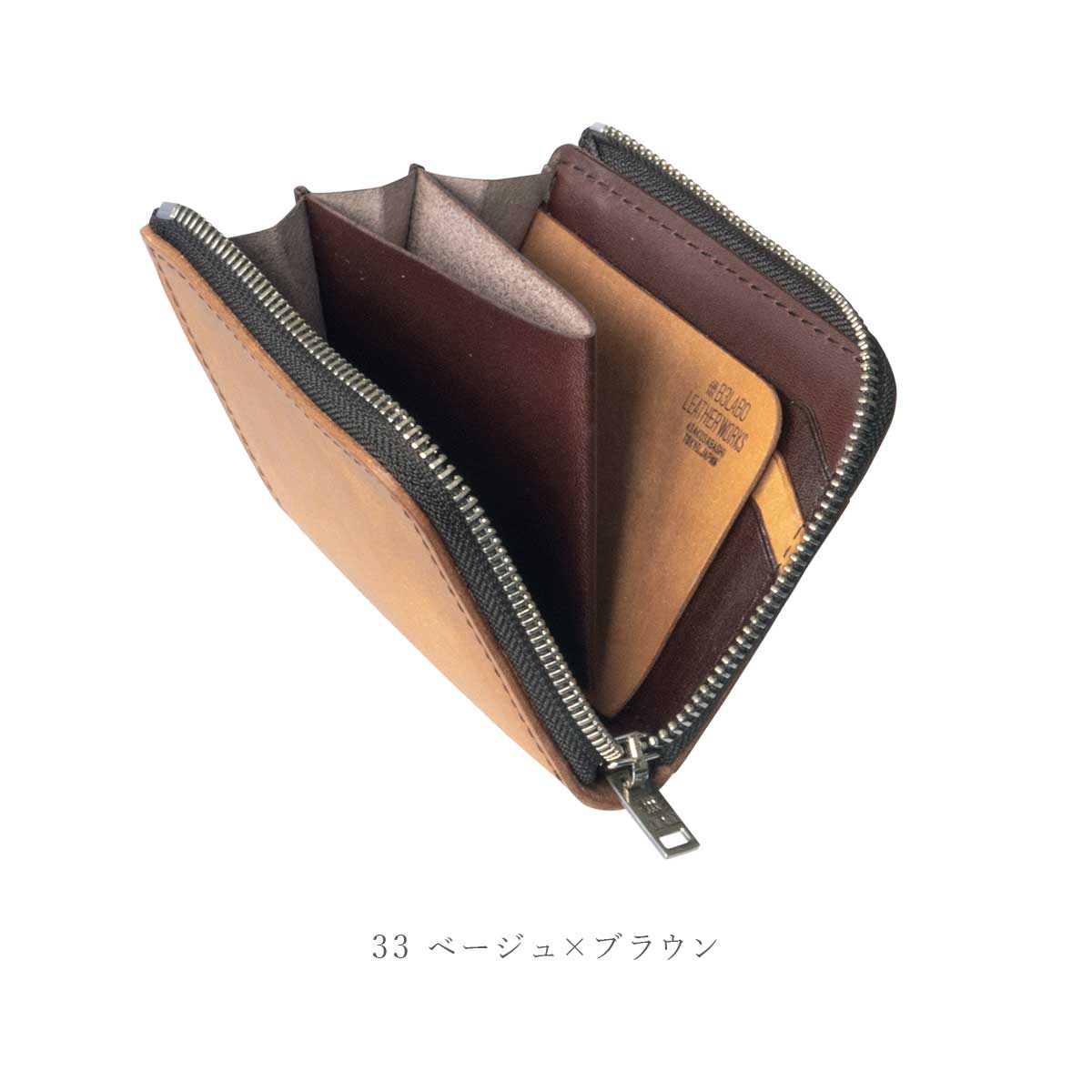 【Pueblo×栃木レザー】 L字ファスナーハーフ財布 ※刻印・カスタム不可 / WP456